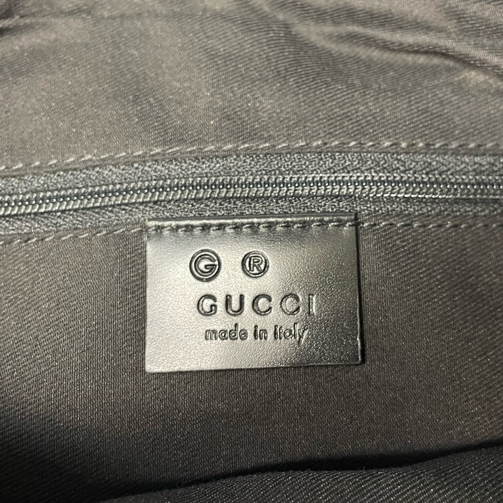 Gucci Black Monogram Hobo Adjustable Shoulder Bag - image 8